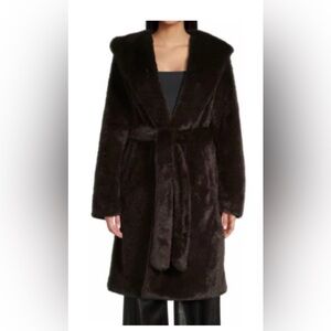 Rebecca minkoff faux fur coat